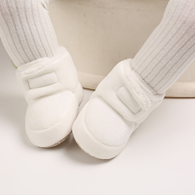 Toddler Baby Girls Booties High-Top Slippers Indoor Crib First Walker Shoes for Winter