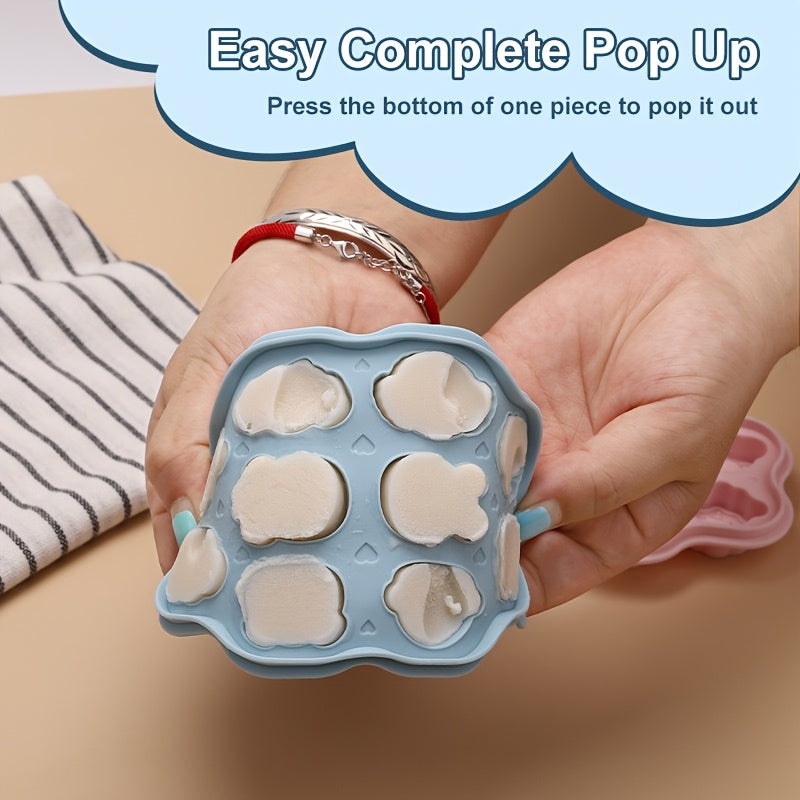 Baby Food Storage Container, BPA-Free Silicone Freezer Tray with Clip-On Lid for Breast Milk & Homemade Food Storage, Ideal for Vegetable & Fruit Purees