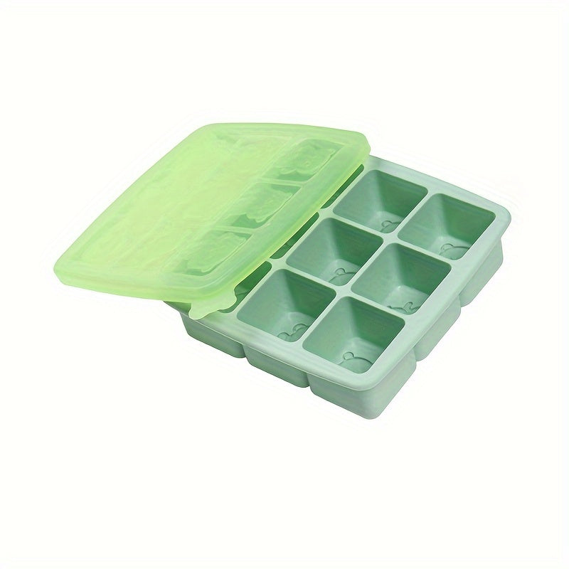 GOXAWEE Silicone Freezer Tray – Baby Food Storage Container & Ice Cube Mold with Lid – Stackable Breast Milk & Teething Popsicle Mold for Homemade Purees, Ice Cream, Chocolate & Snacks