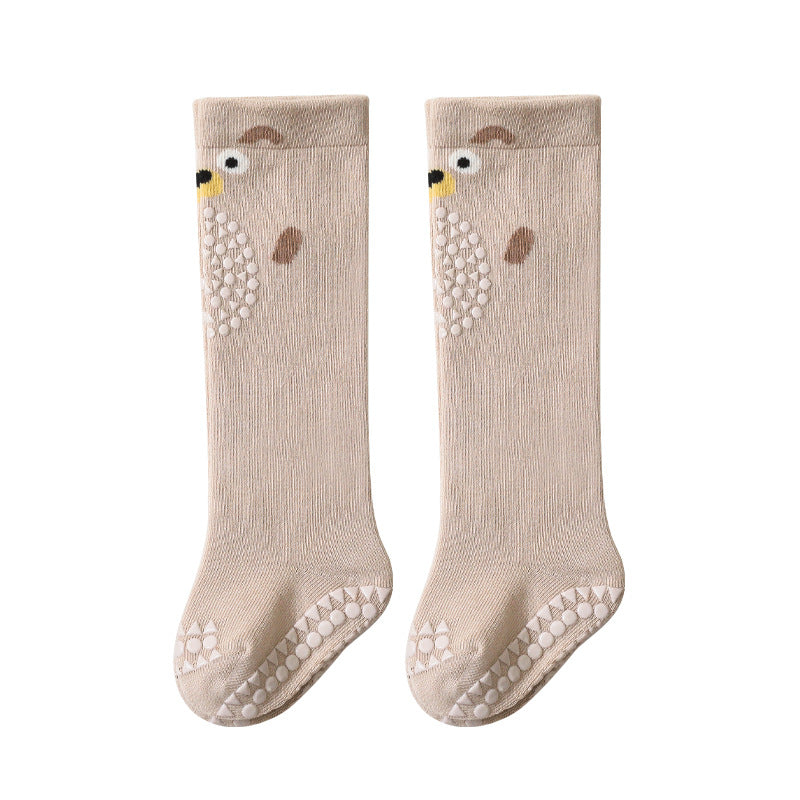 1 Pair Baby Socks - Winter Cartoon Animal Graphic Anti-Slip Stockings for Babies