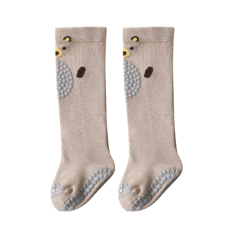 1 Pair Baby Socks - Winter Cartoon Animal Graphic Anti-Slip Stockings for Babies