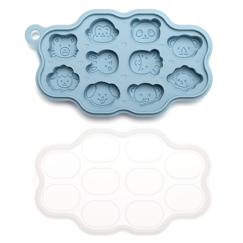 Baby Food Storage Container, BPA-Free Silicone Freezer Tray with Clip-On Lid for Breast Milk & Homemade Food Storage, Ideal for Vegetable & Fruit Purees