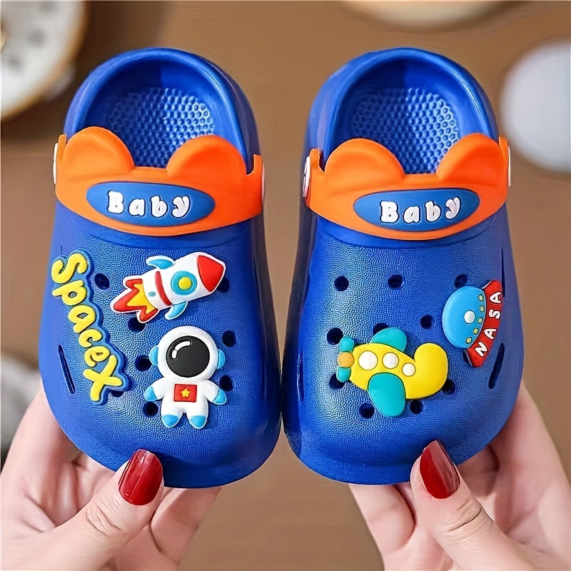 Children's Soft Bottom Summer Slippers for Girls, Cartoon Pattern, Light Up Crib Shoes, Breathable, PVC Upper, Sole, and Insole, No Lining Inside, Spring/Summer