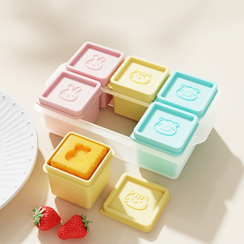6-Pack BPA-Free Silicone Food Storage Containers with Clip-On Lids – Shatterproof & Freezer-Safe Meal Prep Boxes for Baby Food, Snacks & Purees