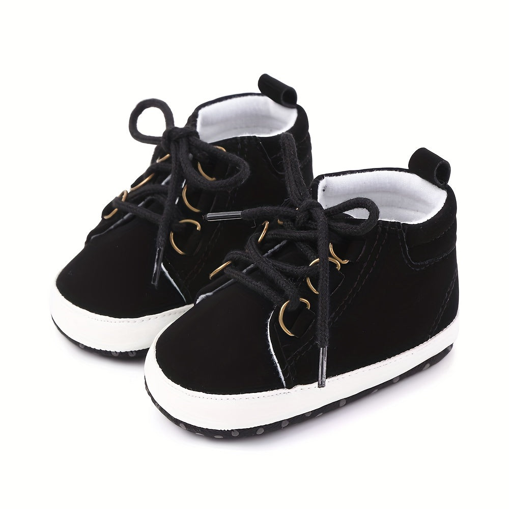 Spring and Autumn Men's High-Top Children's Shoes Soft-Soled Anti-Slip Toddler Baby Shoes