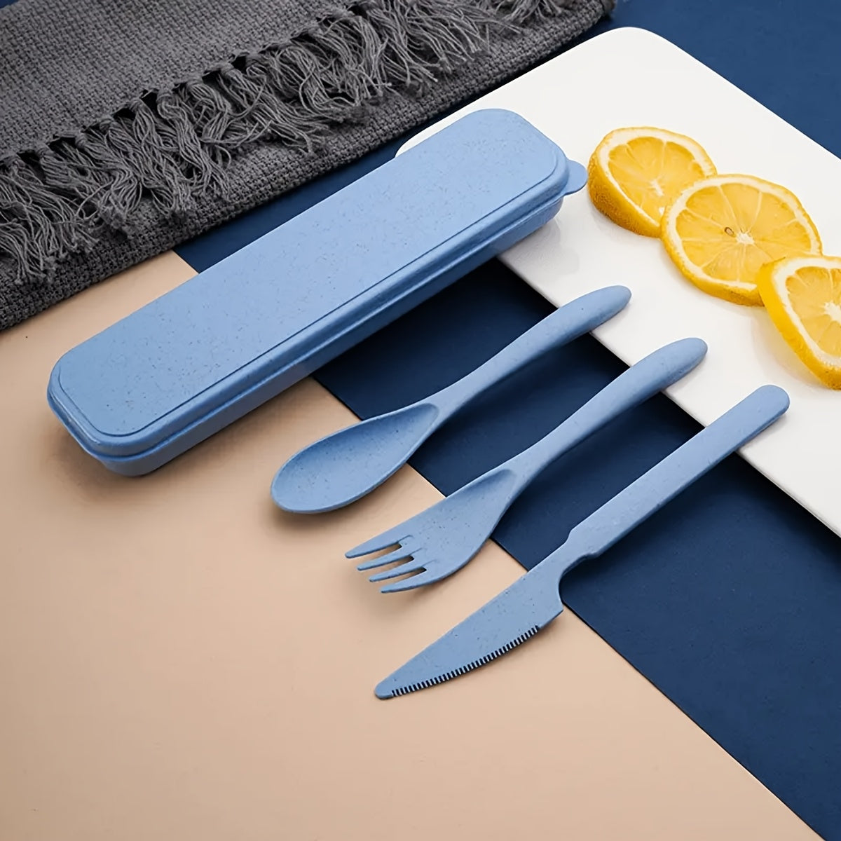 3PCS Portable Cutlery Set – Compact Knife, Fork & Spoon Combo, Lightweight & Travel-Friendly, Perfect for Students & Everyday Use