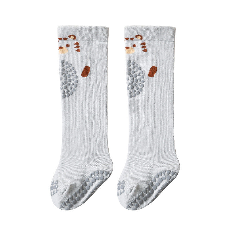 1 Pair Baby Socks - Winter Cartoon Animal Graphic Anti-Slip Stockings for Babies
