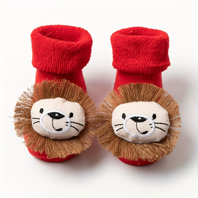 1 Pair Baby Boys & Girls Anti-Skid Floor Socks - Cartoon Doll Christmas Socks for Toddlers & Children | Cute & Trendy Design