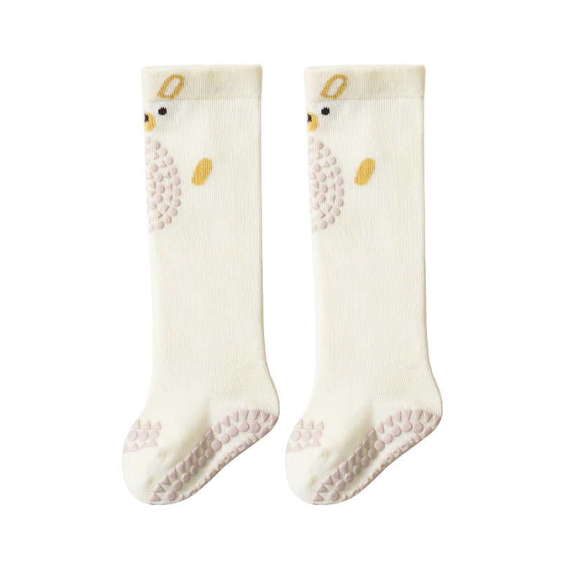 1 Pair Baby Socks - Winter Cartoon Animal Graphic Anti-Slip Stockings for Babies