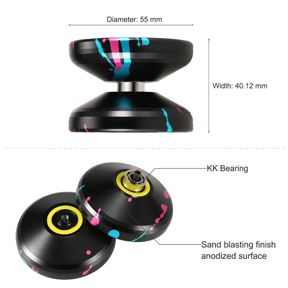 Magic Yoyo V3 - Aluminum Alloy Professional Yoyo, Responsive or Unresponsive Toy for Children
