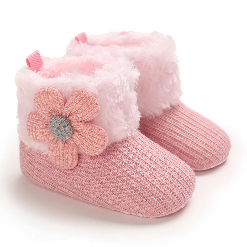 0–18M Winter Baby Snow Boots – Plush Fleece Warm Ankle Boots for Newborn Boys & Girls