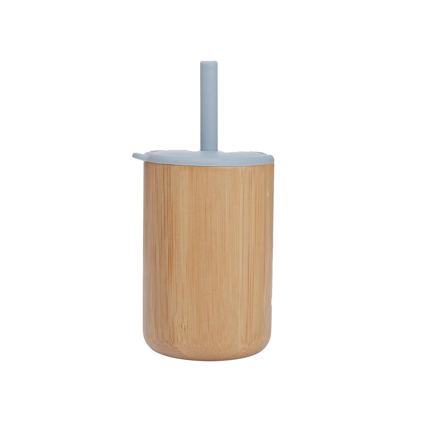 Let's Make 1pc Wooden Water Bottle for School Kids, Silicone Soft Straw Cup, Children's Learning Drinkware, Baby Feeding Bottle
