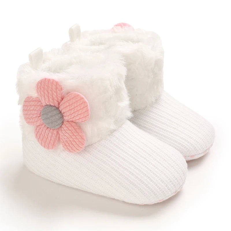 0–18M Winter Baby Snow Boots – Plush Fleece Warm Ankle Boots for Newborn Boys & Girls