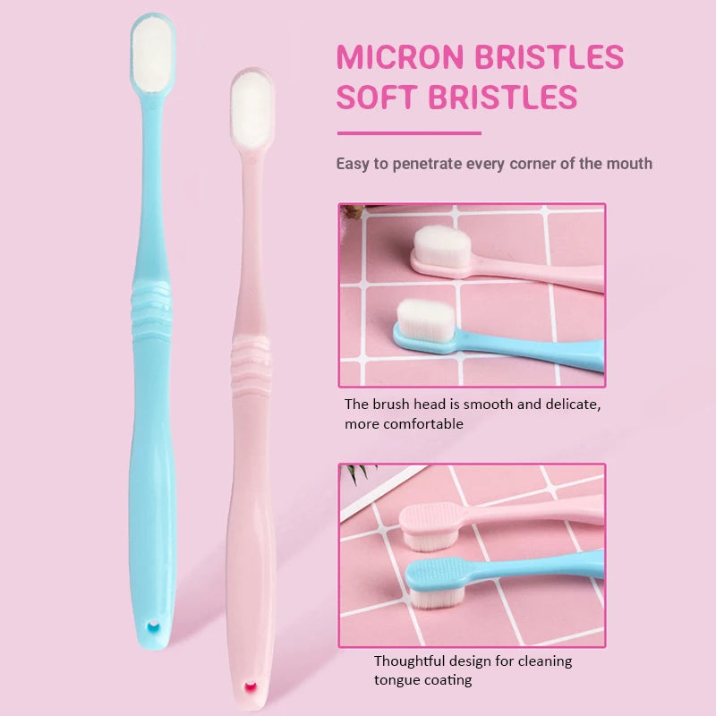 1Pc 12000 Ultra-Fine Bristles Soft Toothbrush, Portable Teeth Deep Cleaning & Whitening, Adults & Children Toothbrush