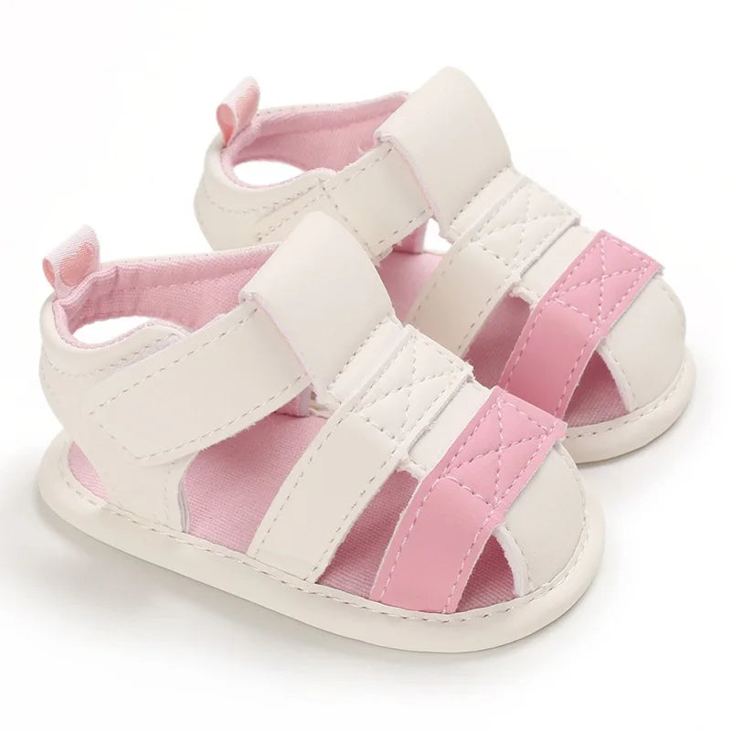 Summer Newborn Infant Baby Girls Princess First Walker Shoes – Soft Sole Sandals & Beach Slippers