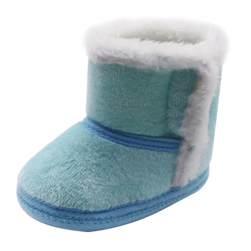 Baywell Winter Warm Fur Snow Boots Baby Booties Anti-slip Infant Boys Bootie Shoes 0-18 Month