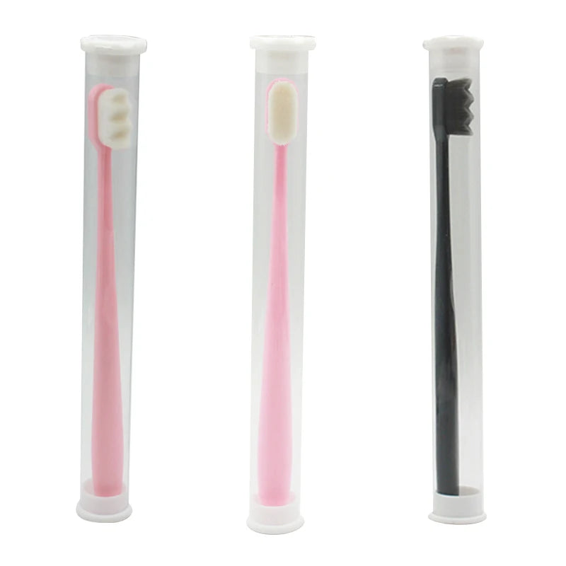 1Pc 12000 Ultra-Fine Bristles Soft Toothbrush, Portable Teeth Deep Cleaning & Whitening, Adults & Children Toothbrush