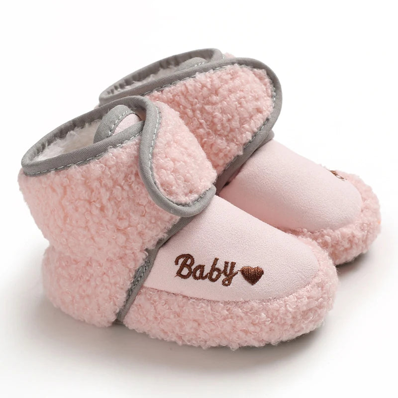 0–18M Winter Baby Snow Boots – Plush Fleece Warm Ankle Boots for Newborn Boys & Girls