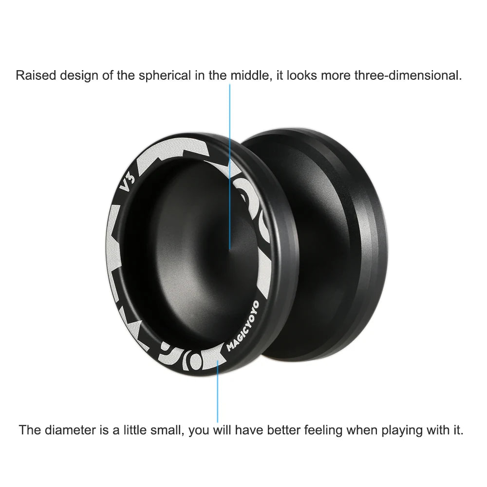Magic Yoyo V3 - Aluminum Alloy Professional Yoyo, Responsive or Unresponsive Toy for Children