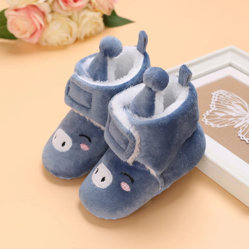 0–18M Winter Baby Snow Boots – Plush Fleece Warm Ankle Boots for Newborn Boys & Girls