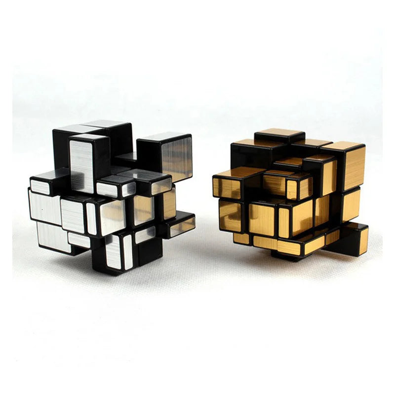 Neo Magic Mirror Cube 3x3x3, Gold & Silver Professional Speed Cube Puzzle, Educational Toy for Children & Adults, Gifts