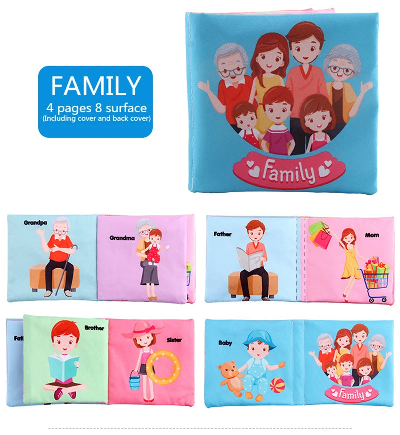 Baby Cloth Book for 0–12 Months – Soft Learning Toy for Early Cognitive Development