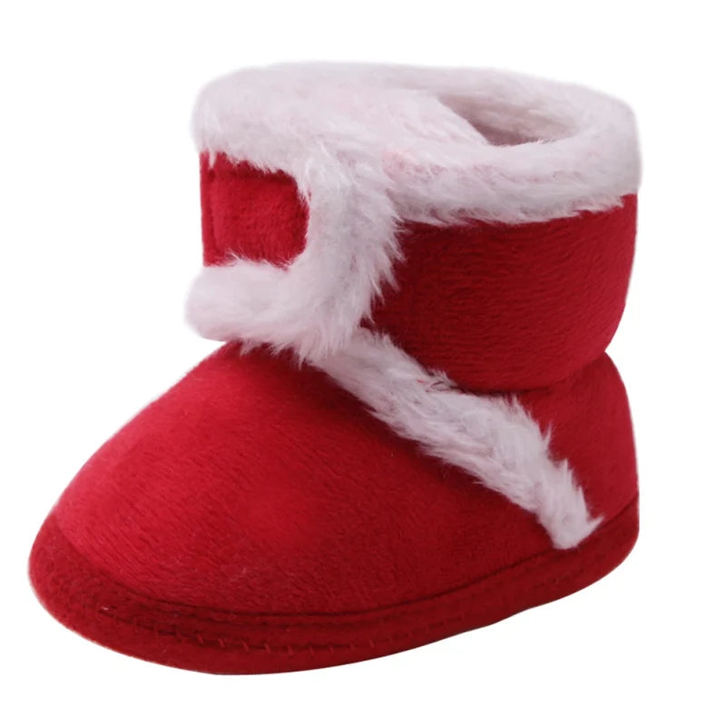 Baywell Winter Warm Fur Snow Boots Baby Booties Anti-slip Infant Boys Bootie Shoes 0-18 Month
