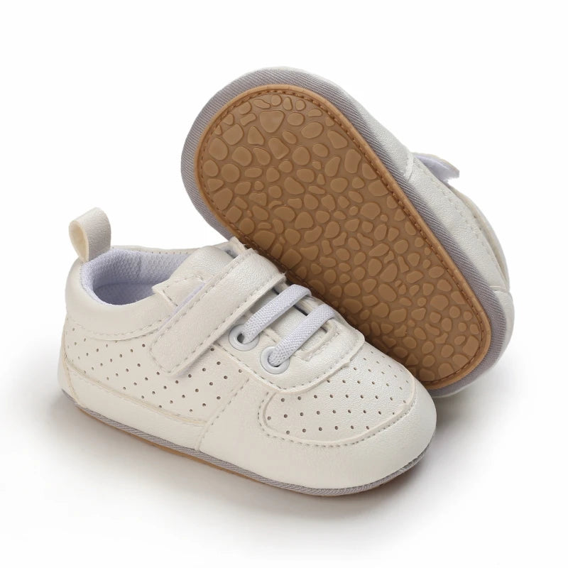 New Baby Shoes Retro Leather Boy Girl Multicolor Toddler Rubber Sole Anti-Slip First Walkers Infant Moccasins