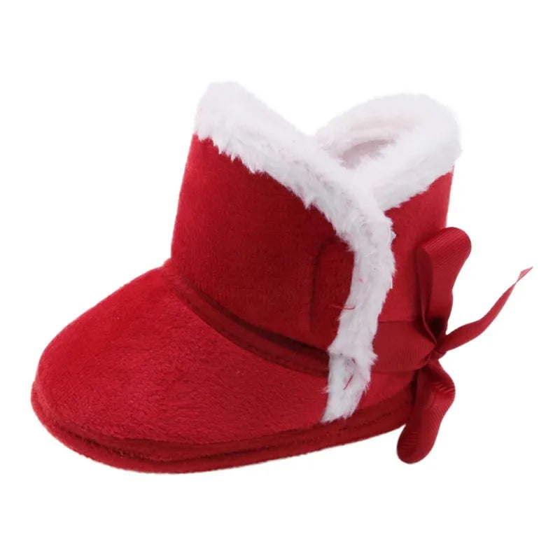 Baywell Winter Warm Fur Snow Boots Baby Booties Anti-slip Infant Boys Bootie Shoes 0-18 Month