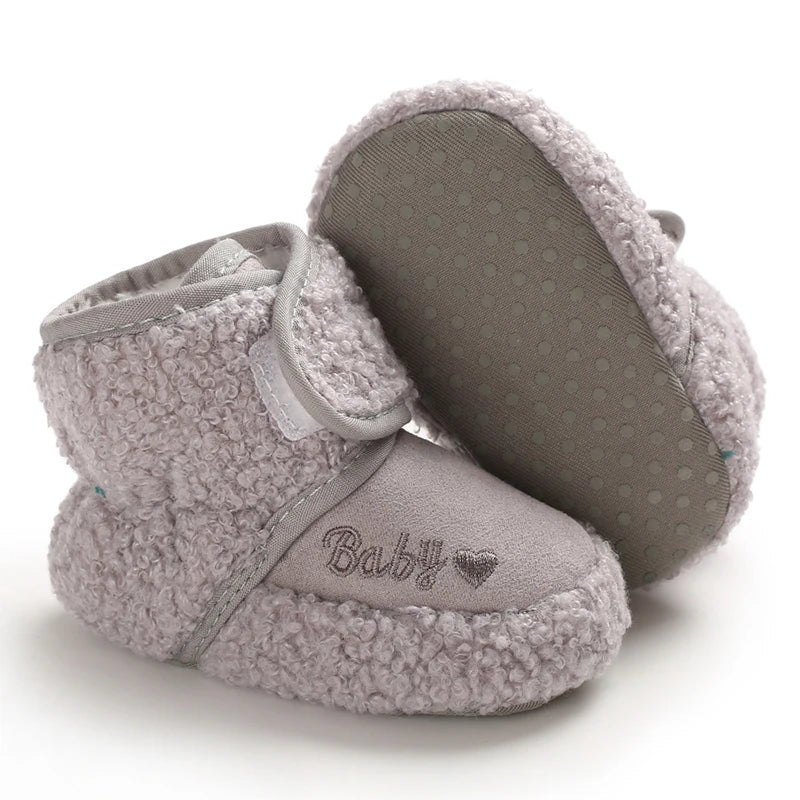 0–18M Winter Baby Snow Boots – Plush Fleece Warm Ankle Boots for Newborn Boys & Girls