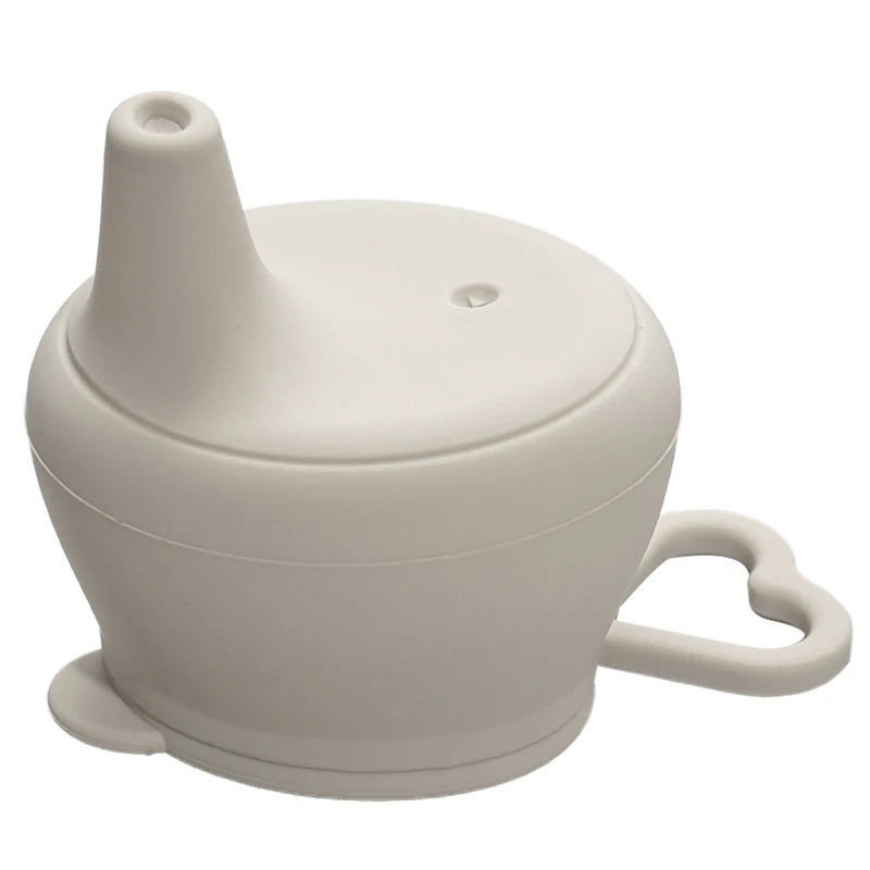 Food Grade Silicone Baby Feeding Mug with Lid, Fashion Infant Drinkware Sippy Cups for Toddlers & Kids with Straw