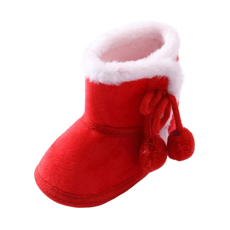 Baywell Winter Warm Fur Snow Boots Baby Booties Anti-slip Infant Boys Bootie Shoes 0-18 Month