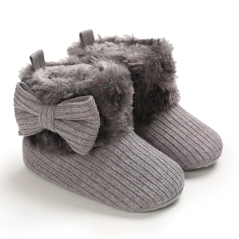 0–18M Winter Baby Snow Boots – Plush Fleece Warm Ankle Boots for Newborn Boys & Girls