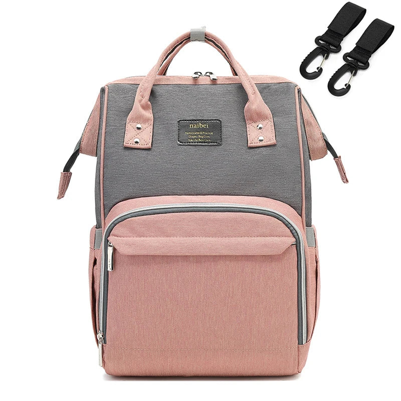 Large Capacity Waterproof Nappy Backpack – Multi-Function Travel Diaper Bag for Moms & Baby Care - Kidzy Market
