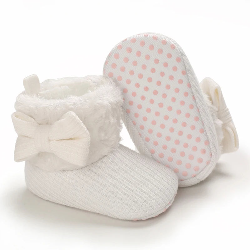 0–18M Winter Baby Snow Boots – Plush Fleece Warm Ankle Boots for Newborn Boys & Girls