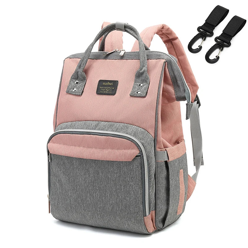 Large Capacity Waterproof Nappy Backpack – Multi-Function Travel Diaper Bag for Moms & Baby Care - Kidzy Market