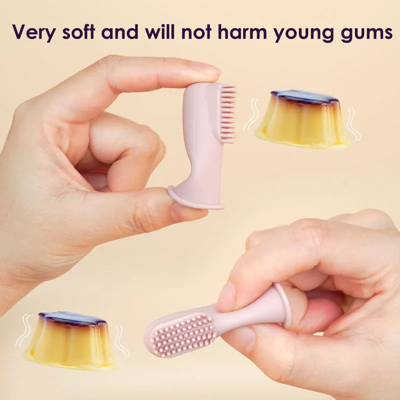 BPA Free Baby Accessories Silicone Infant Toothbrush, Kids Finger Set Toothbrush for Children Teeth Cleaning, Baby Items