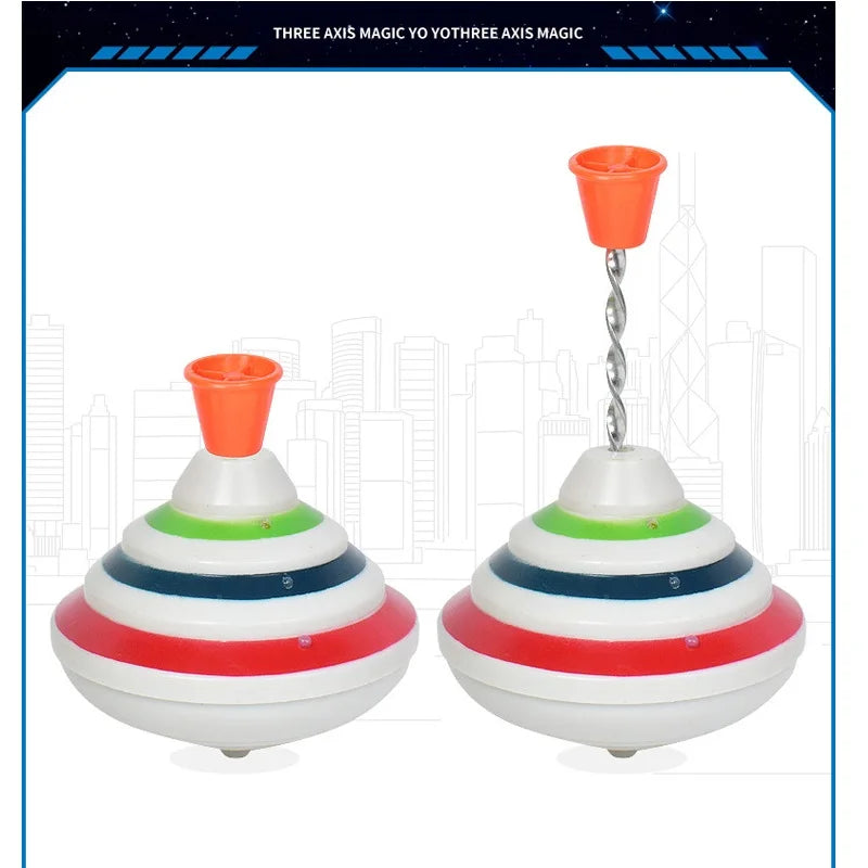 Classic Magic Spinning Tops Toy with LED Light and Music (Children's Toy, 3.5 in)