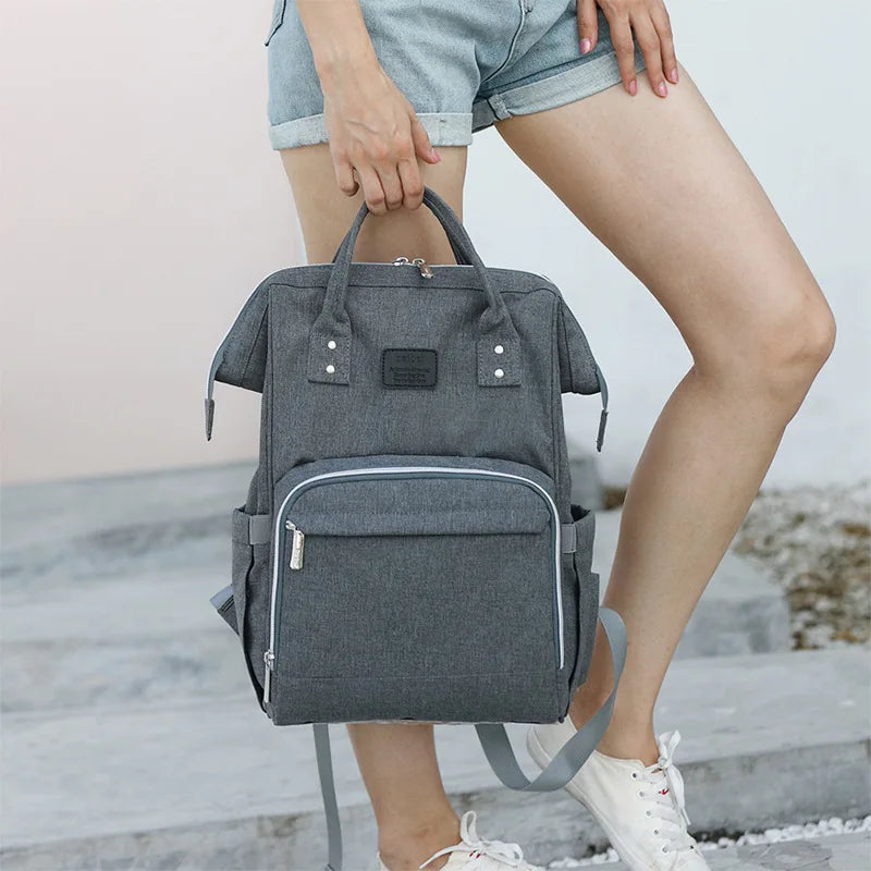 Large Capacity Waterproof Nappy Backpack – Multi-Function Travel Diaper Bag for Moms & Baby Care - Kidzy Market
