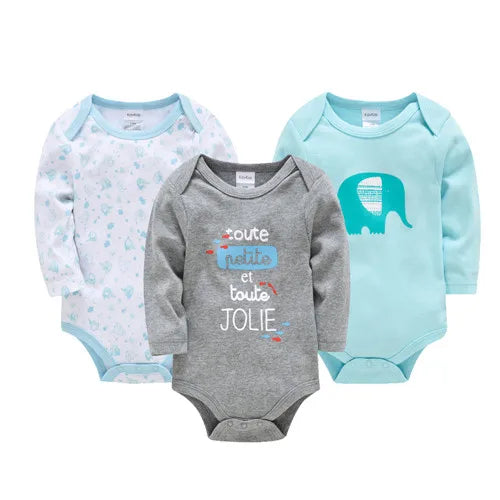 Kavkas 6PCS/3PCS Baby Bodysuit Set – Long Sleeve 100% Cotton Newborn Onesies (0-12 Months)
