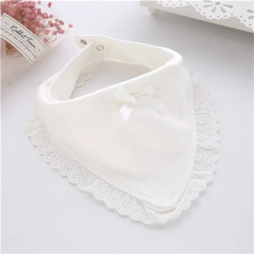 Lawadka Baby Bibs for Girls – 100% Cotton Newborn Princess Lace Bow, Cute Burp Cloths for Boys & Girls, Infant Saliva Towels (0-2Y) - Kidzy Market