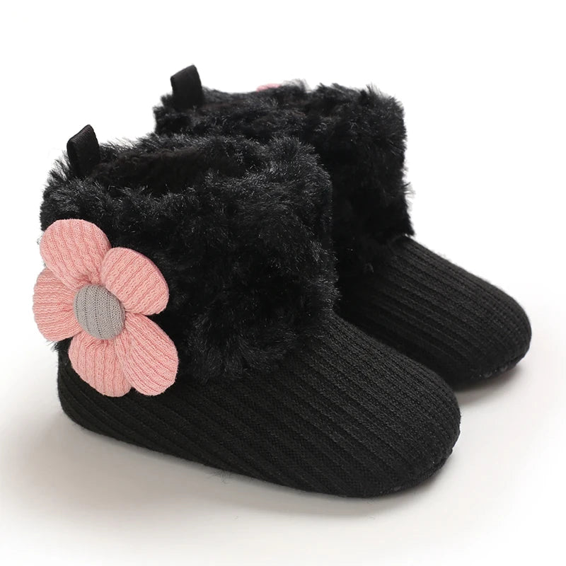 0–18M Winter Baby Snow Boots – Plush Fleece Warm Ankle Boots for Newborn Boys & Girls