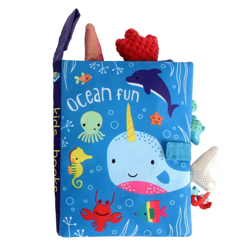 Tail Cloth Book for Babies – Interactive Early Learning Toy with Sound Paper and Rattle for Ages 0–36 Months