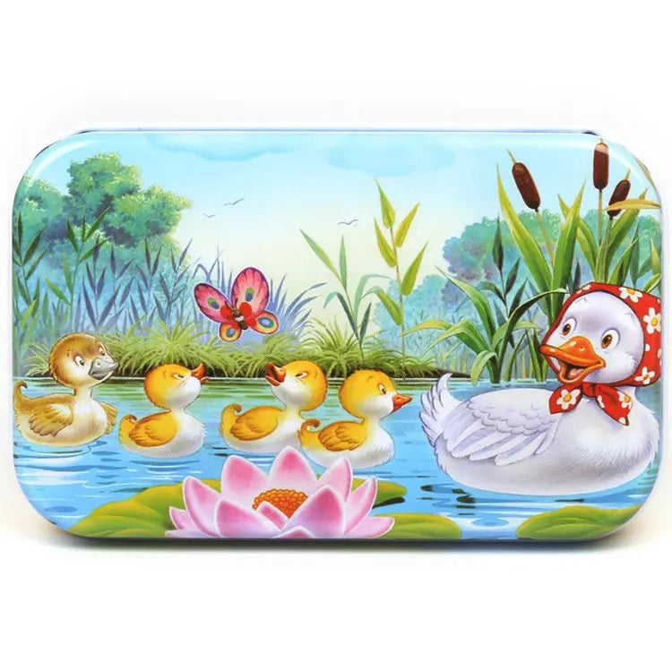 60 Pieces Wooden Jigsaw Puzzle – Cartoon Vehicle and Animal Educational Toy for Kids