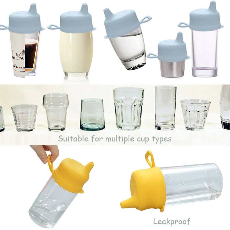 Silicon Baby Feeding Cups Lid Fashion Baby Drinkware Sippy Cups Duckbilly Cover For Toddlers & Kids Tableware
