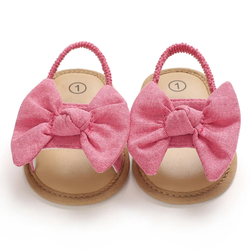 Summer Newborn Infant Baby Girls Princess First Walker Shoes – Soft Sole Sandals & Beach Slippers