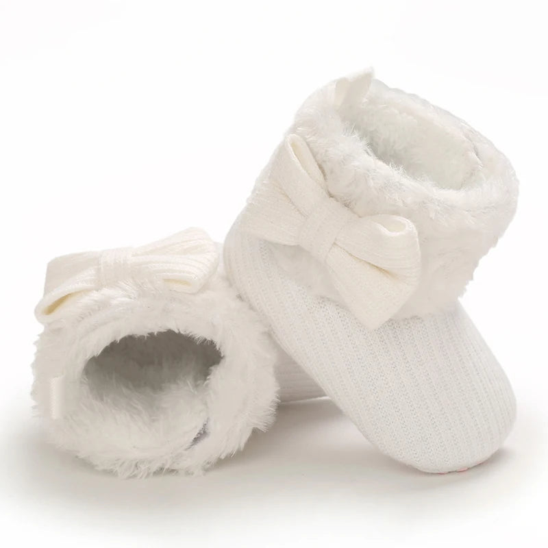 0–18M Winter Baby Snow Boots – Plush Fleece Warm Ankle Boots for Newborn Boys & Girls