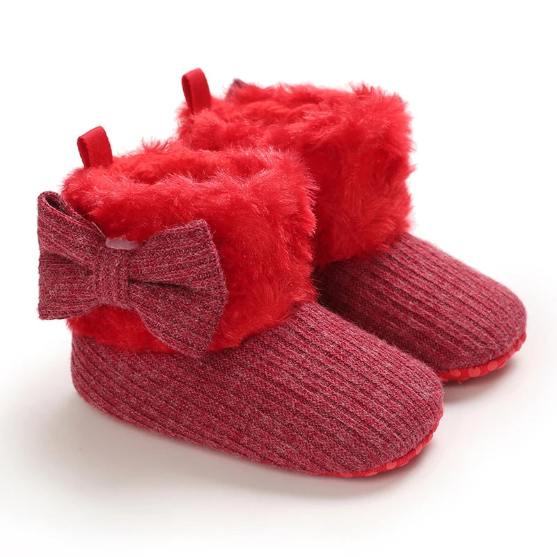 0–18M Winter Baby Snow Boots – Plush Fleece Warm Ankle Boots for Newborn Boys & Girls
