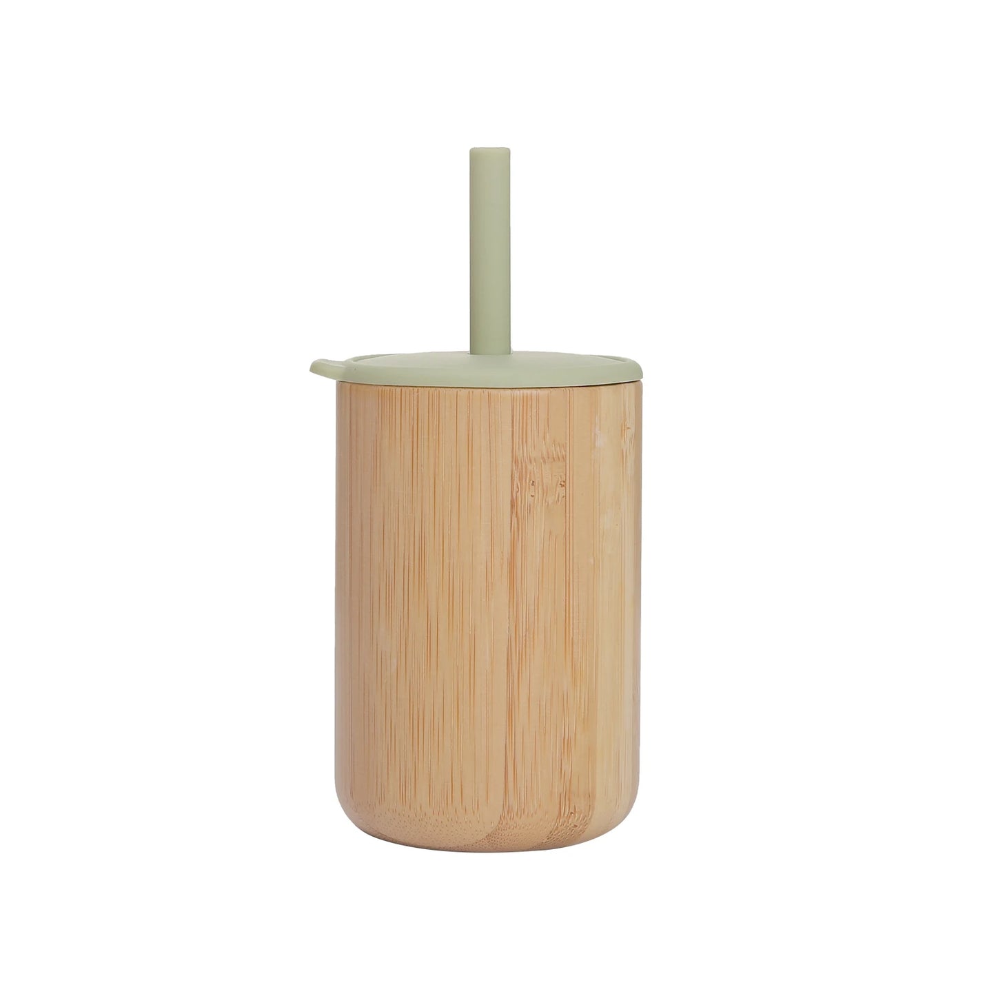 Let's Make 1pc Wooden Water Bottle for School Kids, Silicone Soft Straw Cup, Children's Learning Drinkware, Baby Feeding Bottle