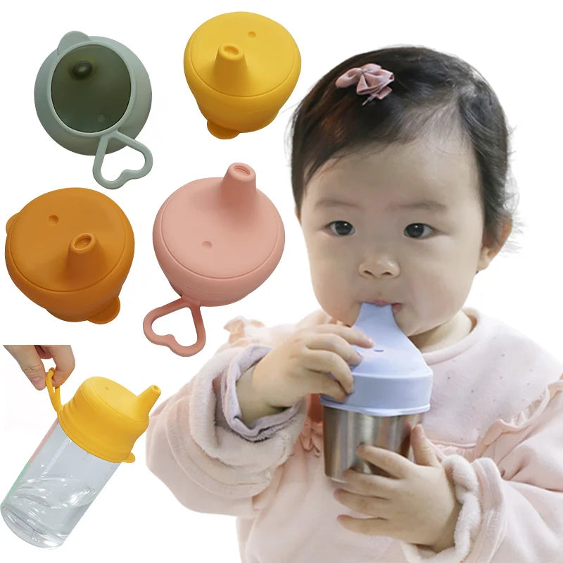 Silicon Baby Feeding Cups Lid Fashion Baby Drinkware Sippy Cups Duckbilly Cover For Toddlers & Kids Tableware